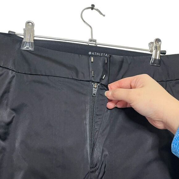 Athleta Radiant Performance Joggers Women’s Size 16 Black Tapered Leg Zip Pocket - Picture 11 of 14